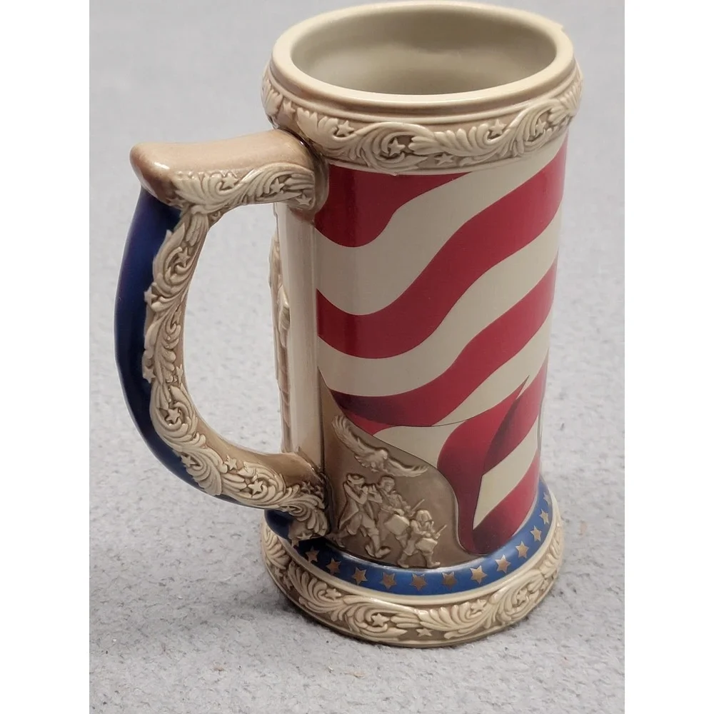 Vintage Miller Norman Rockwell Rosie The Riveter Beer‎ Stein Box COA Patriotic